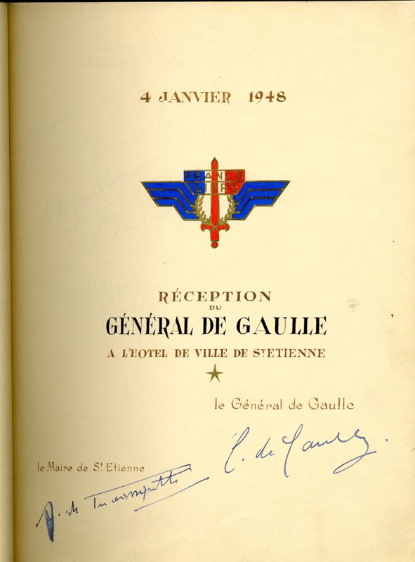 Visite du Général de Gaulle, 4 janvier 1948.
