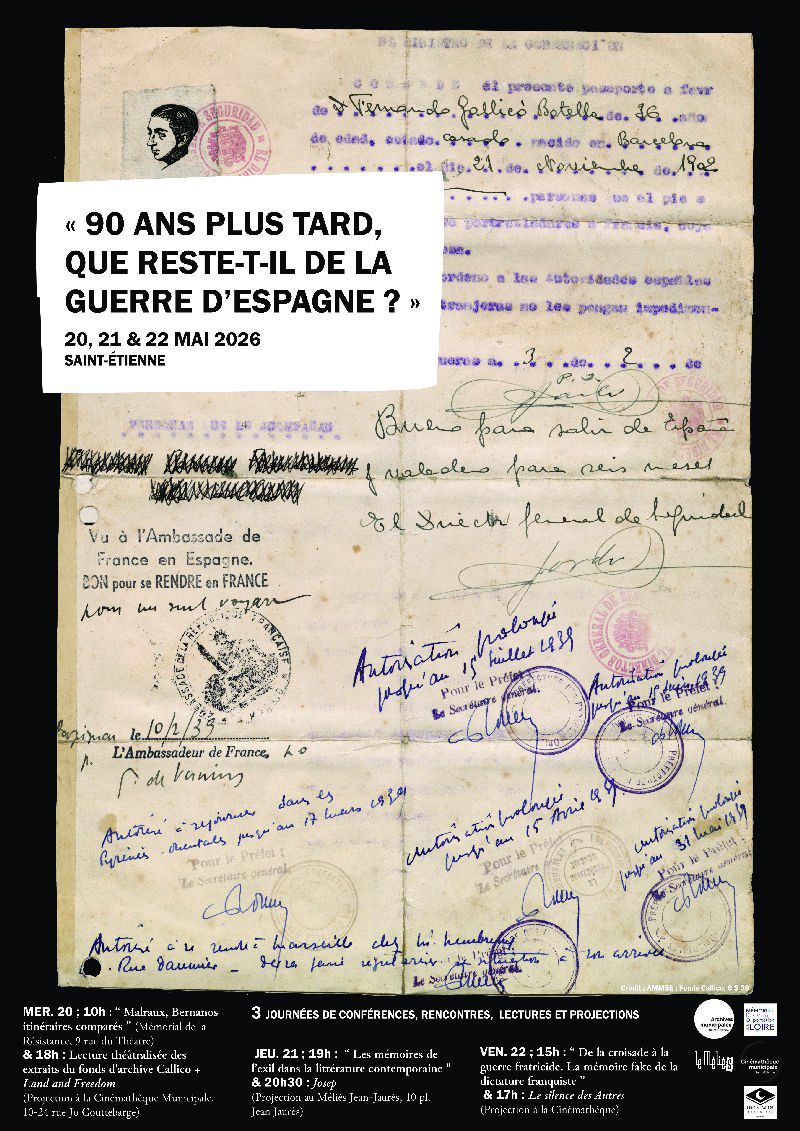 Affiche de présentation des journées d'études.