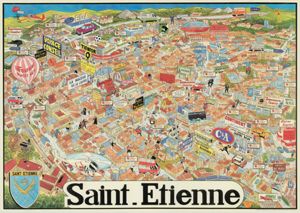 Affiche promotionnelle de la ville de Saint-Étienne, 1 FI AFFICHE 446