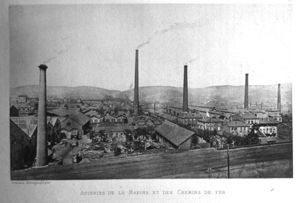 Les Aciéries de la Marine et des Chemins de fer en 1890 (VD 14708).
