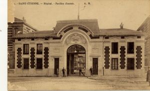 Hopital Bellevue, pavillon d'entrée, s.d. (2 Fi ICONO 3938). 